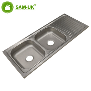 Fabricants de cuisines Cuisine <span class=keywords><strong>Blanc</strong></span> 45 Robinet Métal Autoportant Mini <span class=keywords><strong>Double</strong></span> Évier en Chine - Product Image 3