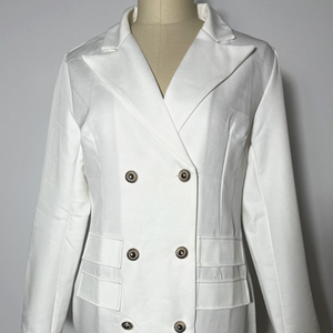 Phụ Nữ Của <span class=keywords><strong>Dresses</strong></span> Dài Tay Áo Nút Phía Trước Thanh Lịch Rắn Blazer Mini Dress Đôi Ngực Mỏng Phù Hợp Với Phụ Nữ <span class=keywords><strong>Dresses</strong></span> - Product Image 5