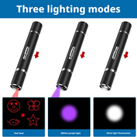 Pena Laser Mainan Kucing dari Baja Anti Karat, Dapat Diisi Ulang via USB, Cahaya Inframerah, Pengoperasian Manual, Mainan Latihan & Olahraga untuk Kucing