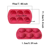 6 Trous Fraise Chocolat Bonbons Moule En Silicone DIY Pudding Dessert Cookie Moule Gâteau Décoration Plugin Cuisine Ustensiles De Cuisson