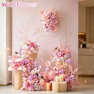 Arreglos Florales Artificiales de Flores Rosadas de Imitación al por Mayor para Escaparates, Decoración de Escenas Fotográficas y Accesorios de Paisajismo - Product Image 1