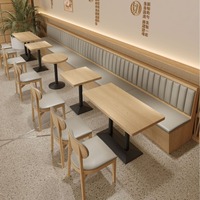 HUALIN Ensemble de sièges modernes en bois massif pour restaurant, hôtel, café, table à manger et chaises en bois massif