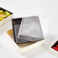 Noël bio Luxe Mariage Déjeuner en bois Boîte à gâteau rectangulaire Boîte d'emballage de pâturage au fromage pour cadeau