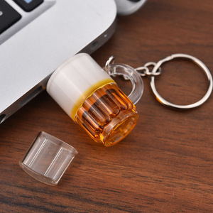 Factory Wholesale 16g/32g Fashionable USB Disk 2.0 Creative Promotional Beer Mug Gift Usb Flash Drive