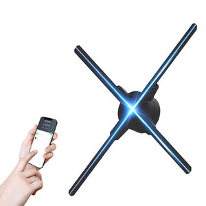 Ventilador Led para publicidad en interiores, dispositivo <span class=keywords><strong>de</strong></span> ventilación 3D holográfico, con 4 brazos y 2 brazos - Product Image 3