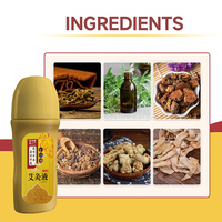 Zourunan Moxibustion Liquide 55ml Roll-on Huile Chauffante aux Herbes de Moxa pour Soulagement des Douleurs au Cou, aux Épaules et au Dos, Huile des Méridiens OEM ODM Marque Privée