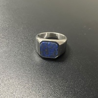 HOT VAF Bague Chevalière en Pierre Naturelle Lapis Lazuli, Œil de Tigre, Onyx Noir, Anillos De Piedra Natural, Batu Cincin