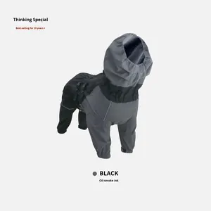 कारखाने की कीमत वाटरप्रूफ विंडप्रूफ पालतू वर्षाकोट चार लेगिंग के साथ उच्च गुणवत्ता वाली आधुनिक शैली छिपी हुई लीश छेद डिजाइन कुत्ते कपड़े - Product Image 6