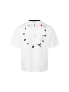 เสื้อยืดพิมพ์ลายหนามแหลมสำหรับผู้ชาย คอตตอน คอกลม แขนสั้น คอตตอน สตรีทแวร์ - Product Image 4