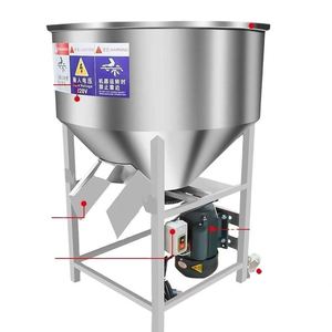 Nouvelle machine de traitement des aliments en poudre pour animaux, mélangeur à vis en acier inoxydable, pour granulés, céréales, usage en élevage de poissons et de bétail, broyeur d'occasion - Product Image 1