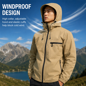 Polyester Windproof Jacket Custom OEM Workwear Waterproof Shell <b>Coat</b> for Transportation Fleet And Driver Uniform Program - Product Image 5