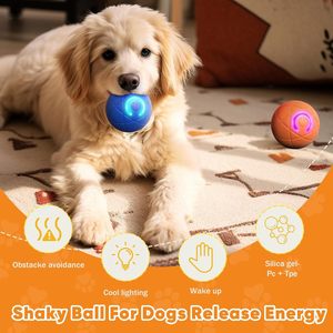 Small Smart Rolling Bouncy Jumping Dog <b>Ball</b> Toy Funny Electronic <b>Balls</b> Automatic Feature Classic Made Plastic for Modern Pet - Product Image 2