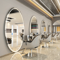 Miroir de coiffure mural ou sur pied en verre pour salon de coiffure, design moderne et contemporain, simple face