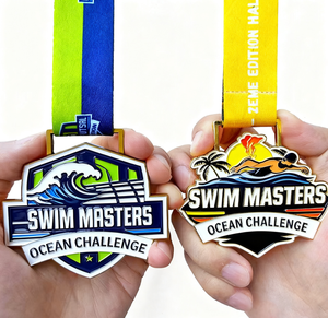 Tùy chỉnh tổ chức sự kiện đua thuyền rồng đua cạnh tranh đồng bộ bơi lặn thuyền lướt sóng chèo thuyền bơi lội vàng kim loại huy chương - Product Image 1