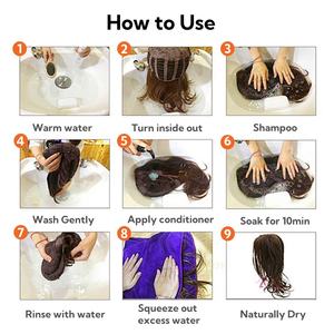 Shampooing <span class=keywords><strong>Perruque</strong></span> Marque Blanche 250 ml, Solution de Soin pour Perruques Synthétiques et Naturelles - Product Image 6