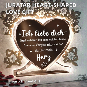 Décoration d'intérieur en acrylique en forme de cœur Juratar « Je t'aime » pour la Saint-Valentin, anniversaire de mariage, impression UV, cadeau pour femmes, hommes, entreprise - Product Image 2