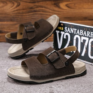Chaussons pour hommes grande taille en toile imprimée, légers, imperméables, personnalisés, tendance, pour usage extérieur et intérieur, antidérapants, à semelle épaisse - Product Image 2