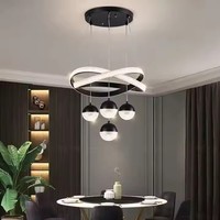 Lampes suspendues Salon Led Plafonnier Acrylique Cercle Linea Plafond Rond Moderne Led Anneau Lustre Suspension