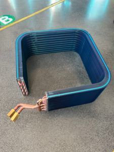 Warmtewisselaar spiraal. Blauwe vin koperen buis aluminium warmtewisselaar spiraal voor ventilatorunit / HVAC-systeem buis aluminium vin warmte. - Product Image 3