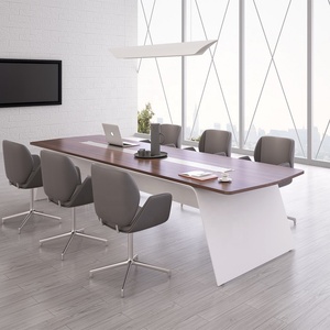 Meubles de direction modernes, table en placage MDF, bureau de PDG, bureau de direction en forme de L de luxe, mobilier de bureau - Product Image 5