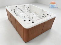 Bain à remous extérieur moderne autoportant en acrylique pour 6-7 personnes, bain à remous spa
