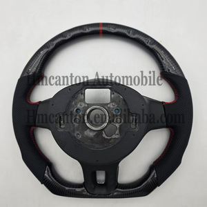 Vente en gros à bas <span class=keywords><strong>prix</strong></span> Volant en fibre de carbone en cuir perforé pour Volkswagen <span class=keywords><strong>Golf</strong></span> 6 Volant de voiture - Product Image 4