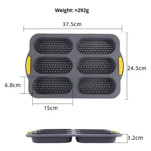 แม่พิมพ์ซิลิโคนออกแบบใหม่ข้ามพรมแดนสำหรับขนมปังรูปสุนัขขนมปังร้อนทรงสี่เหลี่ยมผืนผ้าแบบมืออาชีพ - Product Image 4