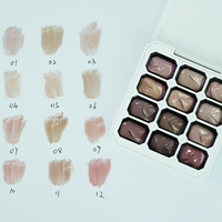 Kit de 12 Gels UV pour Peinture à la Patine, Texture Crémeuse, Non Toxique, Haute Qualité, Gel Polish pour Estampage et Effet Blooming, Fournitures de Manucure
