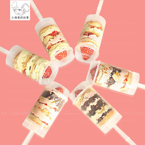 Rainbow Push Up Cake Mold Cylindrical 20 Pieces Cake Pusher Mold For Dessert Making - Product Image 3