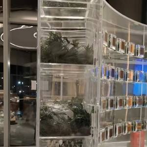 Tamaños personalizados, soporte de exhibición de acrílico transparente, estantes de exhibición para sala de exposición, gabinete de exhibición de celosía para tiendas, supermercados - Product Image 3