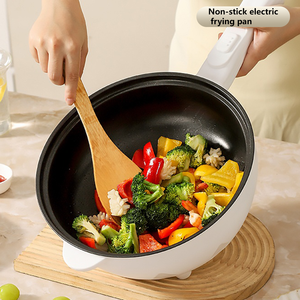 Casserole électrique multifonctionnelle 3L avec poignée, couvercle en verre trempé, 600W, revêtement antiadhésif, commande mécanique, usage domestique, cuisine - Product Image 6