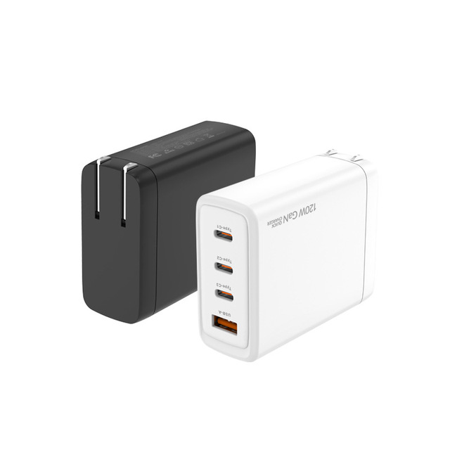 GaN 120W Fast Charger PD Quick Charging Adapter for iPhone 14/13/12 Pro Max Laptops Cameras & Type-C Devices