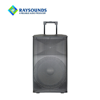 Enceinte portable sur roulettes de 15 pouces avec microphone sans fil, basses puissantes, système de sonorisation rechargeable pour l'extérieur, idéale pour le marché africain