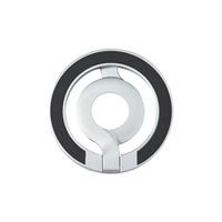 Nouveau support magnétique multifonctionnel pour téléphone, triple pliage, double anneau, avec anneau métallique pliable, magnétique double face pour bureau