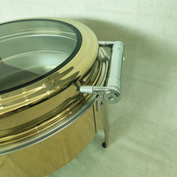 Ensemble de chauffe-plats en or pour la restauration chauffe-plats en or pour buffet chauffe-plats chauffe-plats couvercle rond pour buffet dinde