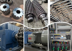 Tianyu 1000 Broyeur à tambour chimique en plastique robuste Big Blue Oil Barrel Double Shredder Machine - Product Image 4