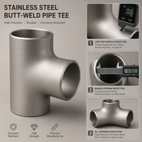 Conexión en T de Acero al Carbono Industrial para Soldadura a Tope, Pared Gruesa, Igual, ASME B16.9 SCH160 XXS, para Tuberías de Calderas de Alta Presión en Plantas de Energía