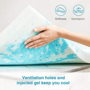 Memory Foam Matratze Topper <span class=keywords><strong>Gel</strong></span> Infused Matratze <span class=keywords><strong>Pad</strong></span> Belüftete Bett Topper Drucken tlastung Rückens ch merzen Bett Kissen Home Textilien - Product Image 6
