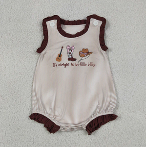 Conjunto de 2 piezas para niña pequeña, estilo vaquero country, con estampado de sombrero y bota, ecológico, top sin mangas y pantalones cortos con volantes, estilo western para bebé - Product Image 2