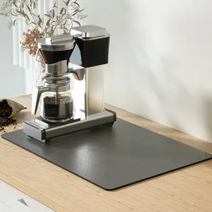 Opvouwbare Schotel Droogmat Keuken Diatomeeën Afvoer Pad Koffiemachine Pad Tafel Anti-Scald Mat Antislip Badkamer Absorberende Vloermat