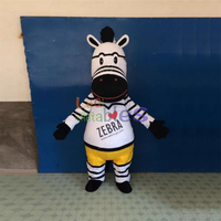 Costume de mascotte zèbre personnalisé en peluche, personnage de dessin animé, tenue de mascotte ambulante pour activités festives