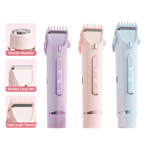 ماكينة إزالة الشعر الكهربائية 2 في 1 محمولة للرجال والنساء، أداة تشذيب مزدوجة الرأس دوارة للمناطق الحساسة والوجه والساقين والذراعين - Product Image 6