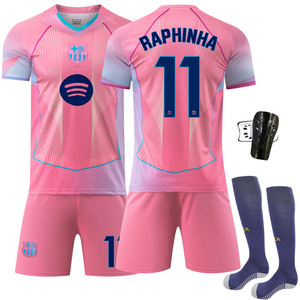 2526 Completo da <span class=keywords><strong>Calcio</strong></span> in Rete Edizione Speciale Rosa Barcellona N. Maglietta a Maniche Corte con Scollo a V per Bambini, Produzione per il Commercio Estero - Product Image 4