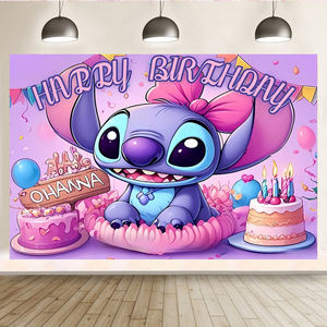 Cartoon Steek Feestdecoraties <span class=keywords><strong>Banner</strong></span> Polyester Hangende Achtergrond Achtergrond <span class=keywords><strong>Banner</strong></span> Voor Gelukkige Verjaardag Decoratie - Product Image 2