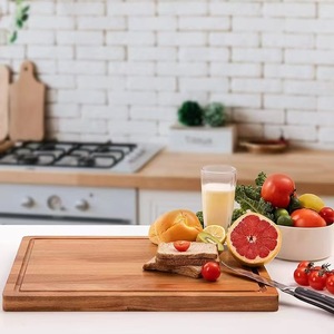 Acacia <b>Wood</b> Cutting Board 38x25.5x2.5 Cm Rectangle Kitchen Chopping <b>Block</b> For Fruits Vegetables Bread Serving - Product Image 4