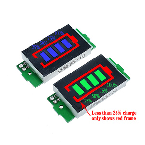1S - 4S-8S Mô-đun Chỉ Báo Dung Lượng Pin Lithium 3.7V Đơn 4.2V Hiển Thị Màu Xanh Xe Điện Kiểm Tra Năng Lượng Pin Li-ion - Product Image 2