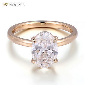 3 carats VVS Lab <span class=keywords><strong>Diamond</strong></span> Fine Jewelry <span class=keywords><strong>Rings</strong></span> Bagues en argent sterling 925 plaqué or jaune Bagues de fiançailles personnalisées pour femmes - Product Image 2