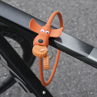 Serrure en silicone de forme animale mignonne pour la serrure extérieure portative de vélo de chien de silicone avec la clé