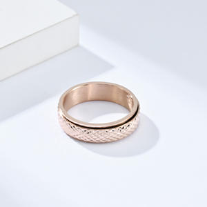 Titanium Steel Rhombus Rotating <b>Ring</b> Unisex Geometric Fashion Jewelry Gift - Product Image 3