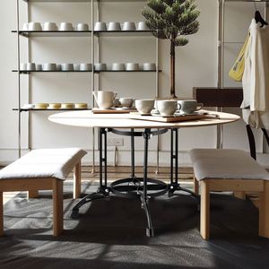 Base de Mesa Redonda Moderna de Hierro Negro en Oferta para Cubiertas de Vidrio y Mármol, Ideal para Comedor, Sala de Estar y Oficina en Casa - Product Image 2